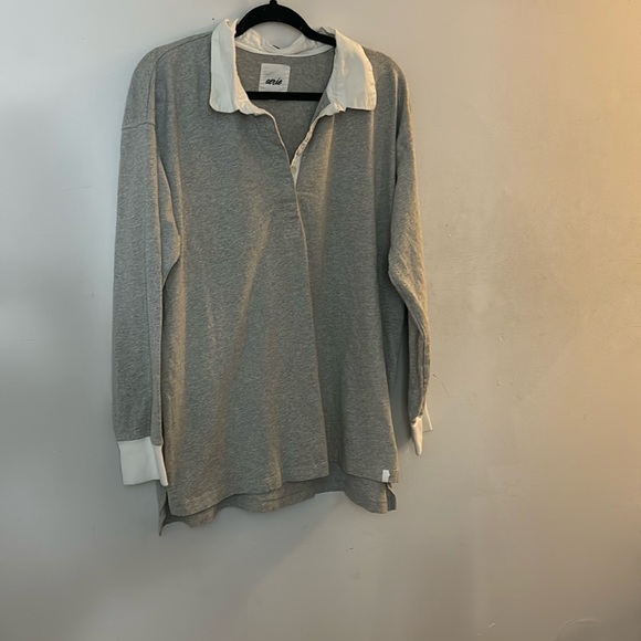 ARIE GRAY COLLARED SWEATER - Picture 11 of 11